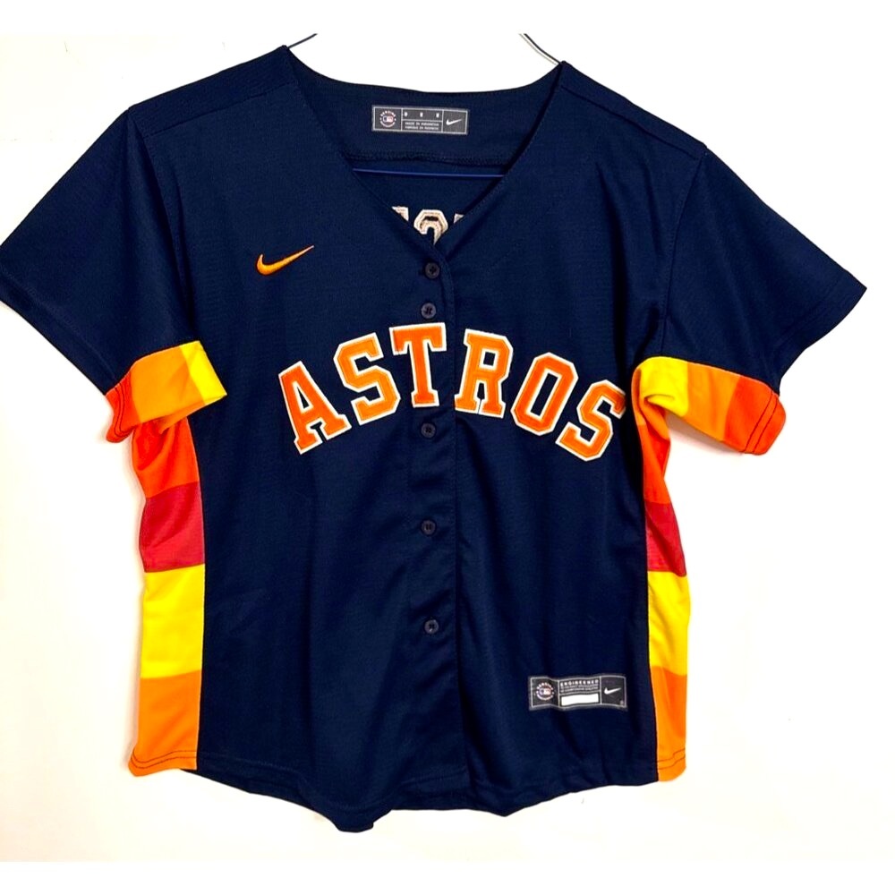 Majestic LSU Alex Bregman Houston Astros Sewn Jersey Youth Medium